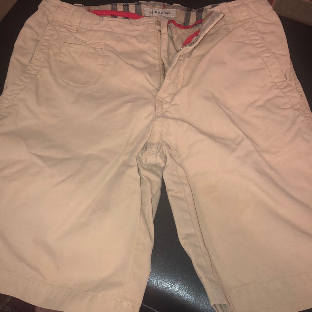 Burberry boys khaki shorts
